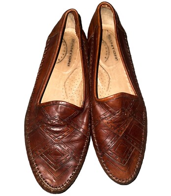 Men’s Santoni Size 12 Relaxed Fit Italian Made Brown Tasseled Loafer Men main image 4
