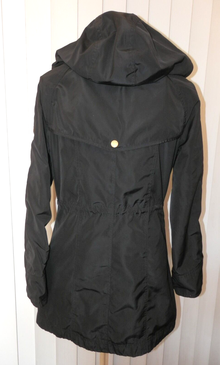 New MICHAEL KORS MK black Rain Windbreaker Trench Coat