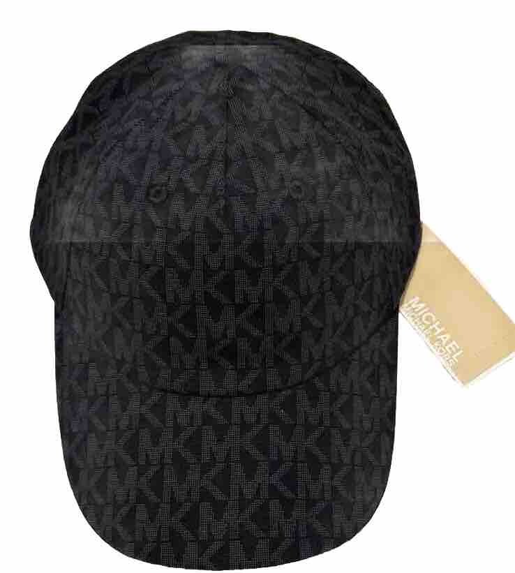 Michael Kors Black MK Logo Monogram Strap Back Baseball Cap  display picture 3
