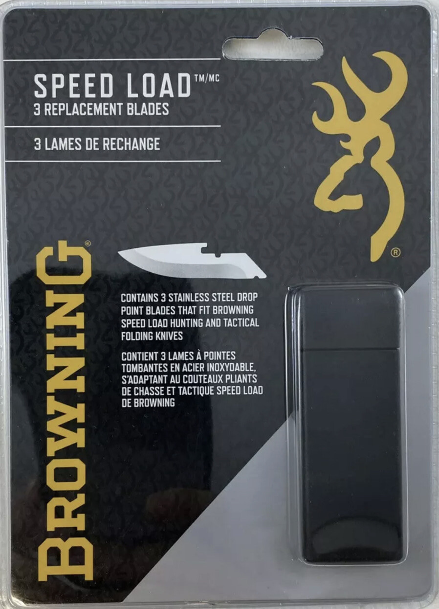 Browning 0115D Drop Point Speed Load Replacement Blades (1ea 3 Pack)