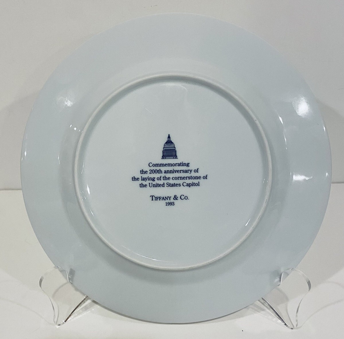 Tiffany & Company 1993 Commemorative Plate 200th Anniversary