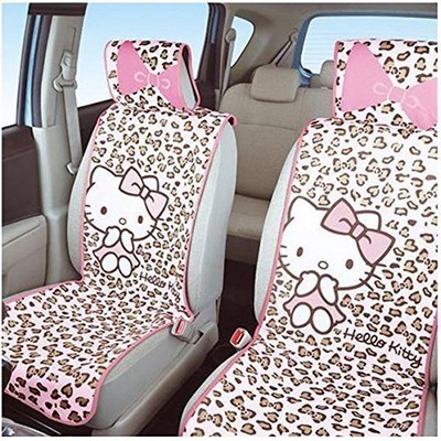 Seiwa O Kitty Pink Leopard Seat Cover Halo Default Kt459 Japan F S 4905339864599
