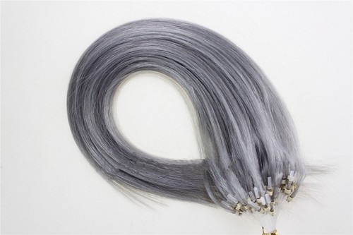 Micro Ring Loop Tip Remy Human Hair Extensions Silky Straight Micro Bead Link US - Picture 80 of 84
