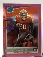 2020 Donruss Football Optic Pink Prizm #186 KeShawn Vaughn Rated Rookie Bucs 