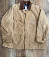 Vintage CARHARTT VERY RARE USA 90s Men Blanket Lined Chore Coat Field Jacket