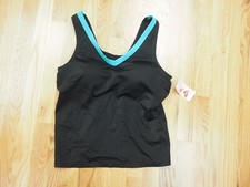 Black Green. Swim 3565 Plus Size Womens Swimsuit 16 Tankini top