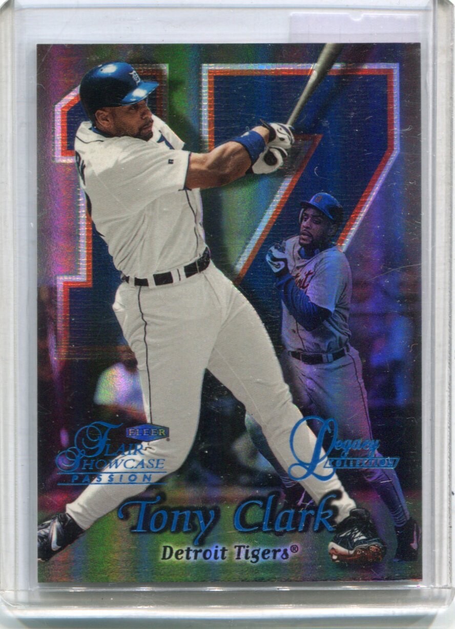 1999 Fleer Flair Vetrina TONY CLARK Fila 2 Legacy #32L DETROIT TIGERS #d 18 99