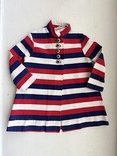 1970  s Vintage Baby/Toddler Red, White,  Blue Striped Tunic 24m-2T