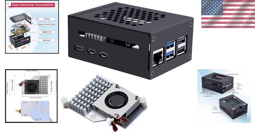 Durable Aluminum Case with Raspberry Pi 5 Active Cooler - Optimized Performance - Picture 2 of 11