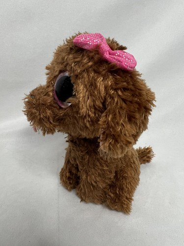 TY Beanie Boos Maddie the Poodle Plush Pink Sparkle Eyes Toy 6" No Hang Tag - Picture 2 of 7
