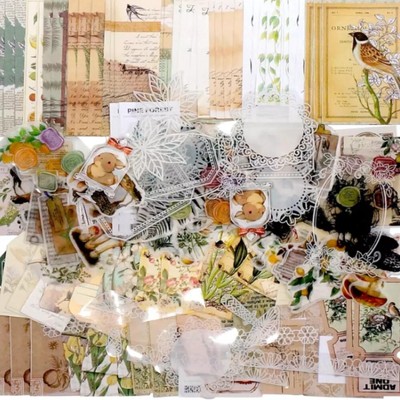 260 Pieces Vintage Scrapbook Pack Aesthetic Vintage Ephemera Bundle Junk Journal