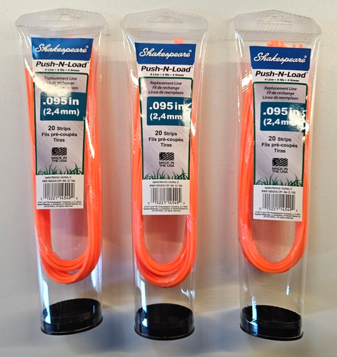 Shakespeare 20-Pack 0.095-in x 1.1-ft Pre-cut Trimmer Line 3 Pack