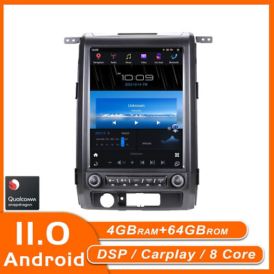 For Ford F150 2009-2012 Android Car Radio Tesla Screen 2din Stereo Receiver 64gb