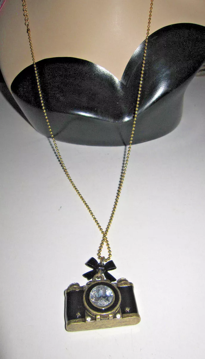 BETSEY JOHNSON ROYAL ENGAGEMENT LARGE CAMERA LONG NECKLACE eBay