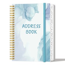 Address Book with Alphabetical Tabs - A5 Telephone  Address Book with Addres...