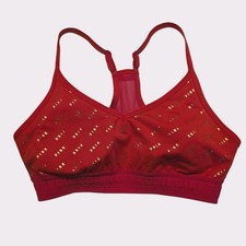 Victoria's Secret PINK Sports Bra Ultimate Lightly Lined Logo Red Medium NEW