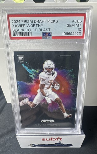 2024 Panini Prizm Draft Picks - Black Color Blast Xavier Worthy #CB-6 (RC)
