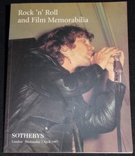 Rock n Roll Film Memorabilia Catalog 1997 SOTHEBY'S London Doors Beatles Movies
