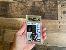 Stephen Hill Auto Patch Card 2012 Graded 10 Mint Panini Rookie Materials /499. rookie card picture
