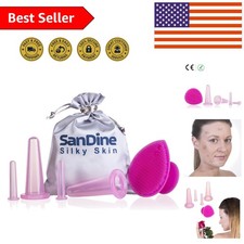 Double Chin Reducer  Anti-Aging Face Cupping System with Silicone Cups