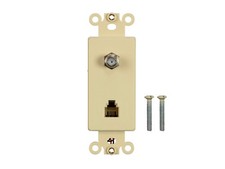 Monoprice Decor Insert with Combo Phone/Video - Ivory for Home Office Install