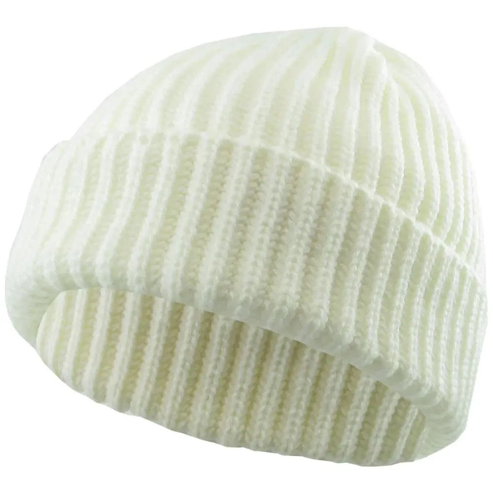 KB Ethos Men Ribbed Beanie (White)