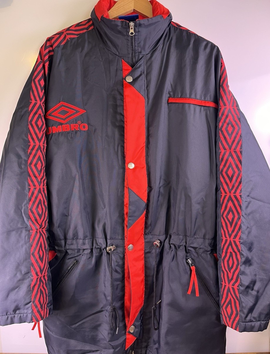 Vintage Umbro Bench Jacket Men's Large 90s Soccer Manchester