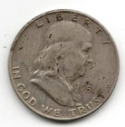 1951 D Franklin Silver Half Dollar