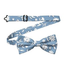 Bow Ties Pre Tied Adjustable Bowties for Wedding Party Leisure Af2-white Flower