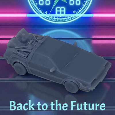 HO Scale 1:87 Back to the Future Delorean Time Machine | Model Scenery World