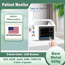 US Warehouse Portable Vital Signs Monitor 5" Touch Multi-Parameter Professional