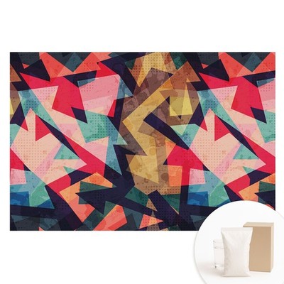 Non-Woven XXL Wallpaper 3D Effect Bedroom Abstract Mosaic Of Vibrant Colors