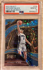 2023-24 Select Anthony Black RC Light Blue Disco Prizm Courtside #/99 PSA 10