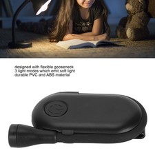 Clip On Reading Light 3 Light Mode Flexible Gooseneck USB Charge Strong ABS PVC