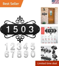 Customizable Iron Address Plaque - 13.8 Inch Decorative Sign for Home or Office