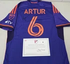 Houston Dynamo ARTUR Signed Match Used Soccer Jersey 2024 Season PURPLE