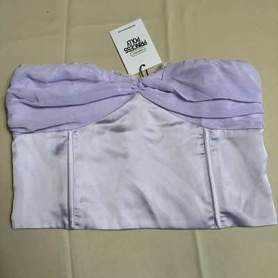 NWT Princess Polly Suga Strapless Corset Top Lilac   Size US 8