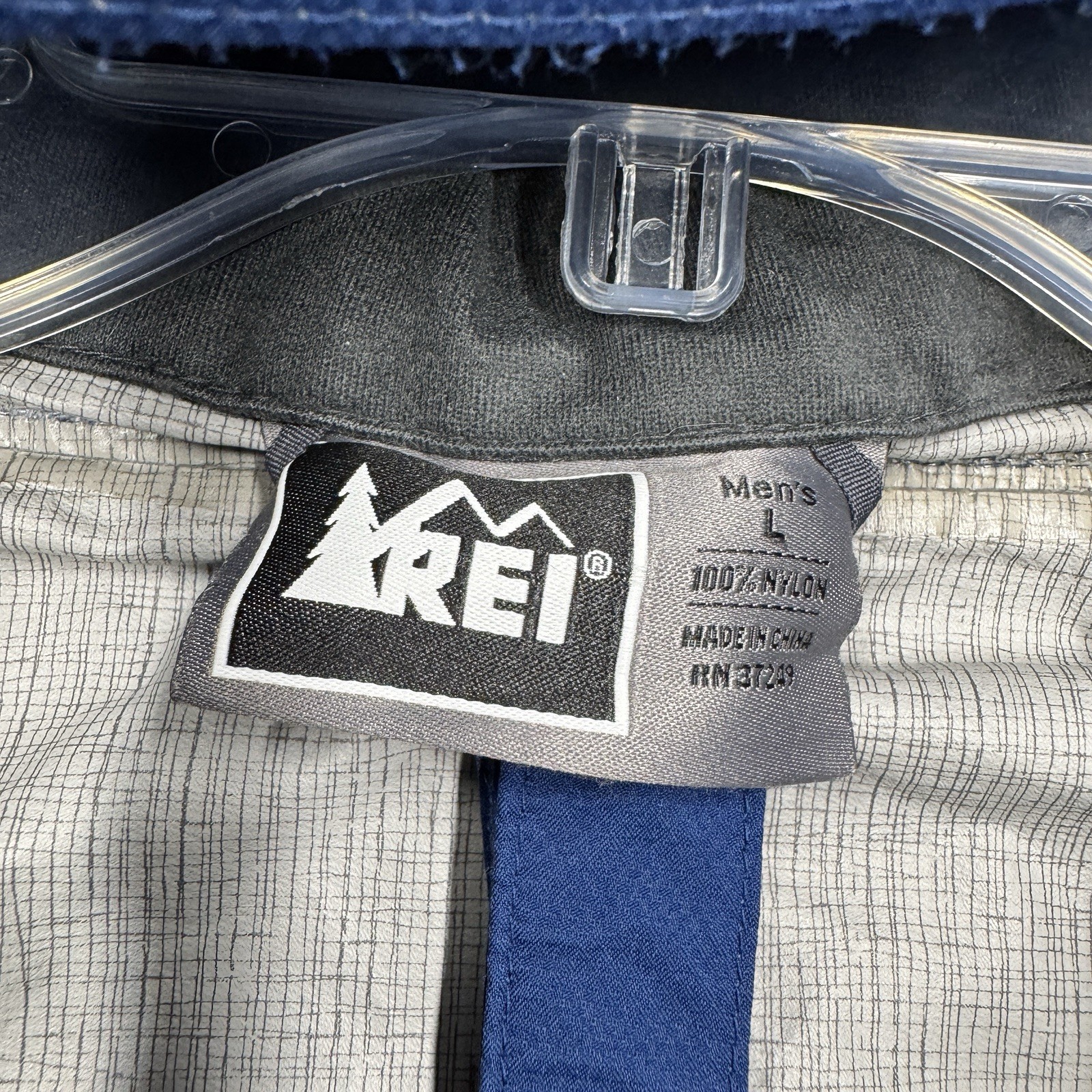 REI E1 Elements Rain Jacket Blue Waterproof Full … - image 6