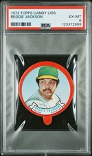 1973 Topps Candy Lids Reggie Jackson PSA 6 Oakland Athletics HOF LOW POP