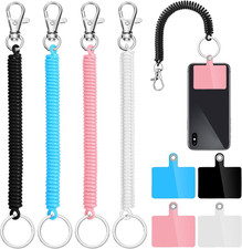 4 Sets Phone Lanyard Tether with Patch Phone Tether Phone Strap for Drop Prot...
