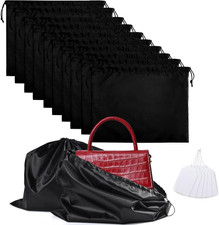 10 Pack Purse Dust Bags Large Silk Drawstring Dust Bag Cover for Handbag Shoe St