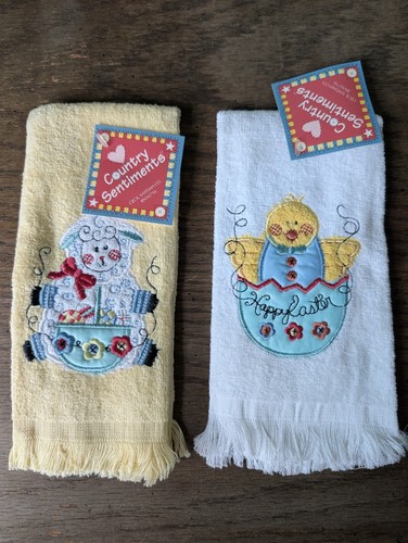 Lot of 4 Springtime Easter Hand / Tea Towels Embroidered New with Tags READ - Picture 8 of 9