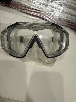 U.S. Divers Tempered Glass Scuba Diving Snorkeling Mask Black