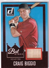 CRAIG BIGGIO /199 ASTROS GAME USED BASEBALL BAT 2016 16 PANINI DONRUSS KINGS