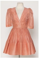 Zimmermann Wonderland Mini Dress Guava Linen ...