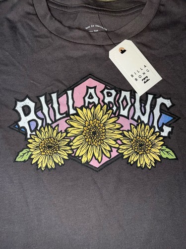 Billabong Brown Girls Short Sleeve Surf Floral Tee Shirt Pink Small 8 - Picture 2 of 5