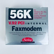 Sterling Model S20 56K FaxModem V.92 PCI Internal - New Factory Sealed Box