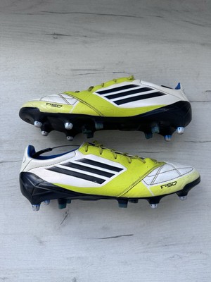 Adidas F50 Adizero Leather White Football Soccer Cleats US12 1/2