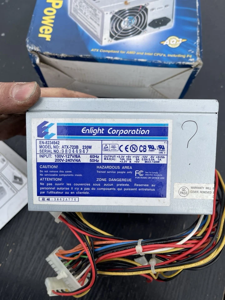 ATX Power Supply Enlight Corporation ATX-723B (230W) with Antec SmartPower 350W - Image 3 of 3