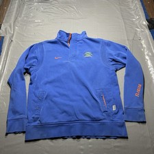 Vintage Team Nike Florida Gators Blue M Pullover 1/4 Zip Sweatshirt Distressed